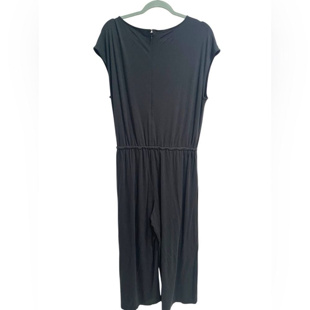 Lauren Ralph Lauren Women’s Jumpsuit Black Wide Leg Size L Y2K Retro - Picture 2 of 15